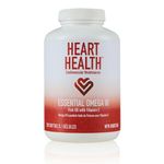 Heart Health Essential Omega III Fish Oil with Vitamin, Helps Maintain Normal Cholesterol Levels, EPA and DHA Help Support Brain Function, Supports Cardiovascular and Immune Health, Market America (60 Servings)