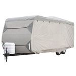 Camping Trailer Waterproof Cover Breathable Fits (33 Feet-36 Feet) - Light Grey - Exceptional Polypropylene Weather Protected Fabric System (432 L*105" W*108" H) by Toiles VR