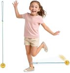 Just Jump It Original Retro Ankle Skipper Skip Ball Jumping and Skipping Toy for Exercise and Agility for Ages 4 and Up - Yellow