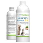 Pet Wellbeing Mushroom Immune Gold for Dogs & Cats - Vet-Formulated - Holistic Immune Support with Reishi, Maitake, Turkey Tail - Natural Herbal Supplement 8 oz (237 ml)