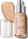 Revlon Illuminance Skin-Caring Liquid Foundation, Hyaluronic Acid, Hydrating and Nourishing Formula with Medium Coverage, 301 Cool Beige (Pack of 1)