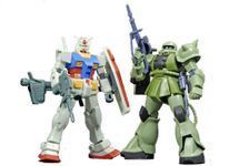 BANDAI SPIRITS BAN164268 Gunpla Starter Set: Gundam Vs. Zaku II RX-78-2 High Grade Model kit, Red, Blue, S