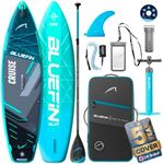 Bluefin Cruise 10'8 Blue Gecko Inflatable Paddle Board | Premium SUP Package & Accessories | NonSlip Deckpad & Lightweight | 6' Thick All-Round Paddleboard |Perfect stand up board for Adults & Youth