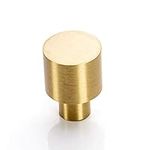 Modern Solid Brass Cabinet Kitchen Knobs Dresser Drawer Cupboard Pulls Furniture Handles Gold Hardware 4Pack (4 Pack,20x28mm)