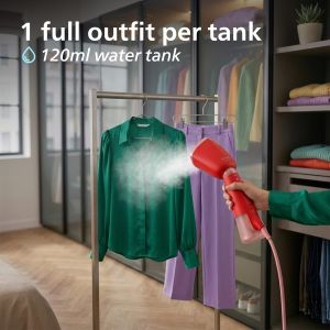 Philips 5000 Handheld Garment Steamer – Orange Red