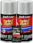 Dupli-Color Fine Silver Birch Metallic Exact-Match Automotive Paint For GM Vehicles - 8 oz, Bundles with Prep Wipe (3 Items)