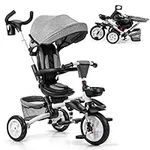 BABY JOY Tricycle, 7 in 1 Folding T