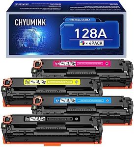 Chyumink Remanufactured for HP 128A CE320A CE321A CE322A CE323A Compatible Toner Cartridges use with HP Color Laserjet CP1523n CP1525nw CM1415fnw CP1525n CM1415fn (Black Cyan Yellow Magenta)