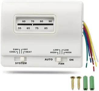 7330F3852 RV Air Conditioner Thermostat Stage Heat/Cool Compatible with Coleman Mach Rv Thermostat,Coleman Rv Air Conditioners Mach Series,White