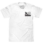 Tee Luv Men's The Godfather Shirt - Front and Back Print Mafia Movie T-Shirt (White) (3XL)