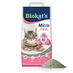 Biokat's Micro Fresh Cat Litter with Summer Fragrance - Clumping Litter Made of Bentonite with Extra Fine Grain for High Yield - 1 Bag (1 x 14 L)