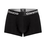 MUNDO ÚNICO Trunk Briefs for Men | Men's Boxer Suspensor made with Higher Fit and Comfort of Movement | Cotton Men's Stretch Underwear | Elastic that doesn't bend, No-Ride-up | Black - X-Large, Black, X-Large