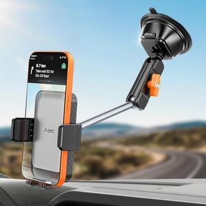 A2C 12" Anti-Shake Metal Arm Windshield Phone Mount, Suction Phone Mount