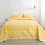 King Size Quilt Set Yellow Bedsprea