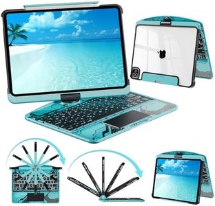 Keyboard Case for iPad Air 13 Inch (M3/M2, 2025/2024)/ iPad Pro 12.9" (6/5/4/3 Gen)2022 2021 2020 2018, Wireless iPad Case with Keyboard Multi-Touch Trackpad, Battery Level Visualization, Blue