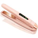 SUNMAY Voga 2 in 1 Cordless Hair Straighteners and Curler, Travel Wireless Portable USB Rechargeable Straightener, Mini Flat Iron Curling Wand with Titanium Plate –3 Temperature Levels, 5000mAh