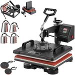 SmarketBuy Heat Press 12x15 Swing Away Design 8 in 1 Heat Transfer Machine for T Shirts (8-in-1)