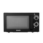 Haden 800W Black Microwave Oven - 20L, 6 Power Levels, Defrost Function, Easy-to-Use Timer, Glass Turntable, Compact Design, Ideal for Small Kitchens, and Easy Clean Interior