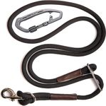 GPCA Dog Leash Set PRO W/Heavyduty Steel Carabiner Handle X Grip - Rope Leash for Small, Medium & Large Dogs, Shock-Absorbing 6-Core, CNC Steel Adjuster, 360 X Clip, 3–5 ft Length for Walking (Red)