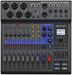 Zoom LiveTrak L-8 Portable 8-Channel Digital Mixer and Multitrack Recorder