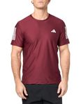 adidas Men's Own The Run T-Shirt, Shadow Red, Medium