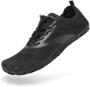 SAGUARO Barefoot Shoes Men Wide Toe Box Minimalist Trail Runner Sneakers Mens Fitness Gym Shoe SmartⅠSize US 11 Women/9 Men Olive Black