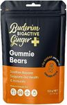 Buderim BioActive Ginger+ Gummie Bears – Low in Natural Sugar, Gluten Free, Soothes Nausea and Supports Gut Health and Immunity