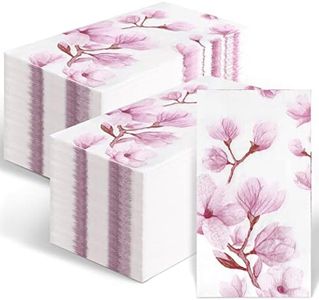200 Pcs Floral Guest Napkins Bathroom decorative Paper Napkins Disposable Guest Hand Towels for Dinner Wedding Holiday Anniversary Birthday Tea Bridal Baby Shower Party(Pink Style)