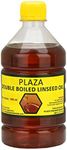 Plaza Double Boiled Linseed Oil 500 ml Pack Used for Wood Finishing, On Walls Before Applying Paint, Mixing in Putty, Bare Wooden Furniture, Outside Wooden Furniture, Etc.