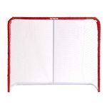 Base Street Hockey Goal 50 Inches, Outdoor Goal for Hockey, Ideal for Children, Folding Goal, 127 x 107 x 66 cm, Perfect for The Road, Red/White