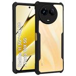 TheGiftKart Crystal Clear Back Cover Case for Realme 11 / 11X 5G / C67 5G / Narzo 60X 5G | 360 Degree Protection | Shock Proof Design | Transparent Back Cover for Realme 11 (PC & TPU, Black Bumper)