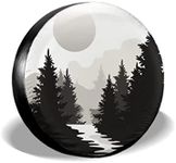 Abstract Moon Spare Tire Cover Moun