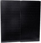 Wall Control 30-P-3232B Black Metal Pegboard Pack - (2) 32" Tall x 16" Wide Black Pegboards