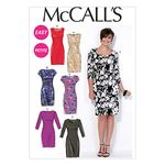 McCall's Patterns MC7085 E5, Miss Petite Dresses,Sizes 14-16-18-20-22,White