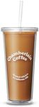 Chamberlain Coffee Transparent Tumbler - 24 Oz Clear Iced Coffee Tumbler with Straw - Double Wall Tumbler with Lid for Cold Brew, Iced Tea, Matcha and Cold Drinks - 100% Recyclable Iced Coffee Cup