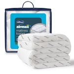 Silentnight Airmax 8cm Mattress Topper Super King - Extra Thick Deep Comfortable Soft Breathable Bed Topper Quilted Box Stitched Edge, Elasticated Straps, Machine Washable - Super King, 180x200cm