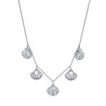 Swarovski Women's Shell Pearl Necklace, Stunning Shell Necklace with Crystals, Rhodium Plated, from the Amazon Exclusive Swarovski Shell Collection