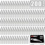 DIYSELF 200 PCS Exacto Knife Blades #11, Exacto Knife Replacement Blades, High Carbon Steel #11 Blades Refills with Storage Case, Exacto Blades 11 for Craft, Hobby, Scrapbooking, Stencil, Leather