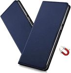 SmartPoint Hard Flip for Samsung Galaxy S7 Edge, 360 Hard Fit Flip Folio Leather Case Cover with Magnetic Closure for Samsung Galaxy S7 Edge - Blue