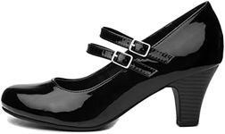 Lilley Violet Womens Black Patent S