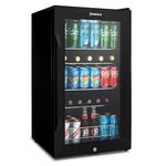 Subcold Ace100 LED Touch Control Beer Fridge With Glass Door | Premium Drinks & Wine Fridge | Black Alu Handle, Auto Defrost with Fan | 101 Cans | Ideal for Home Bar Undercounter