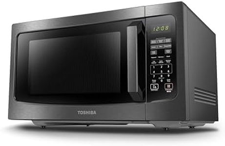 TOSHIBA ML-EM45P(BS) Countertop Microwave Oven with Smart Sensor and Position Memory Turntable, Function, 1.6 Cu.ft 13.6" Removable Black Stainless Steel, 1200W