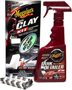 Meguiar's Quik Clay Bar Starter Kit – 80g Clay & 473ml Detailer