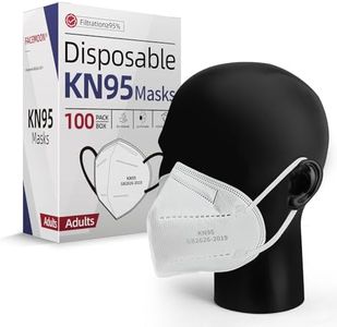 KN95 Face Mask Disposable Adults - 100 Pack Adjustable KN95 Mask 5 Layer Protection Breathable Comfortable Respirator Women Men KN95 Face Mask Individually Wrapped