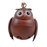 Tin Owl Bell Christmas Decoration (8cm)