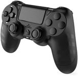 DYONDER Wireless PS4 Controllers for PS4/Pro/Slim & PC – 1000mAh Battery, 6-Axis Motion Sensor, Audio Jack (Black)