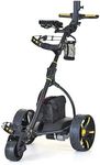Caddymatic V2 Electric Golf Trolley/Cart With 36 Hole battery With Auto-Distance Functionality Black/Yellow