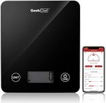 Geek Chef Digital Scale with App, Scale for Food Weight, Smart Food Nutrition Scale, Digital Kitchen Scales, Cooking Tool of Kitchen,1 lb/oz Black Glass