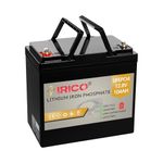 IRICO LiFePO4 Lithium Iron Phosphate Battery 12V 100AH Fast Charging with BMS, Use Primary Branded battery Cells, Long Lasting and High Performance Guaranteed. (12V, 100AH Compact, 1PK)