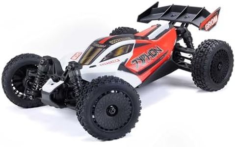 ARRMA RC Car Typhon GROM 4x4 Smart Small Scale Buggy RTR with Battery & Charger Red/White ARA2106T2